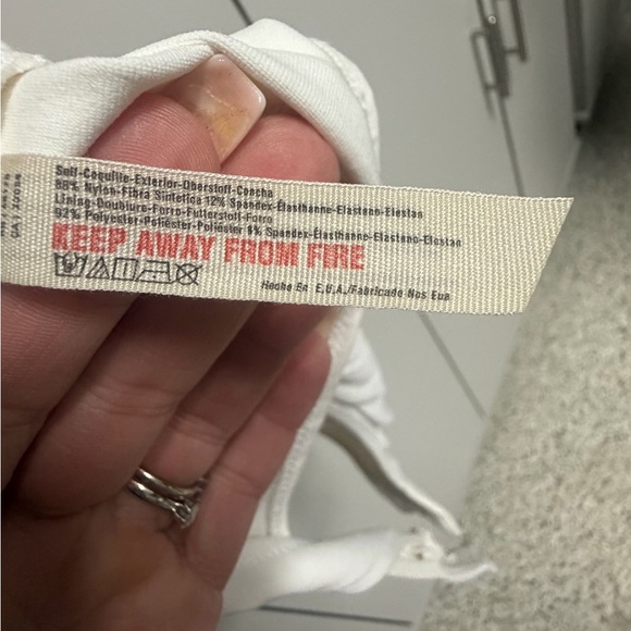 Free People White Square-Neck Short Sleeve Bodysuit large - Picture 5 of 5